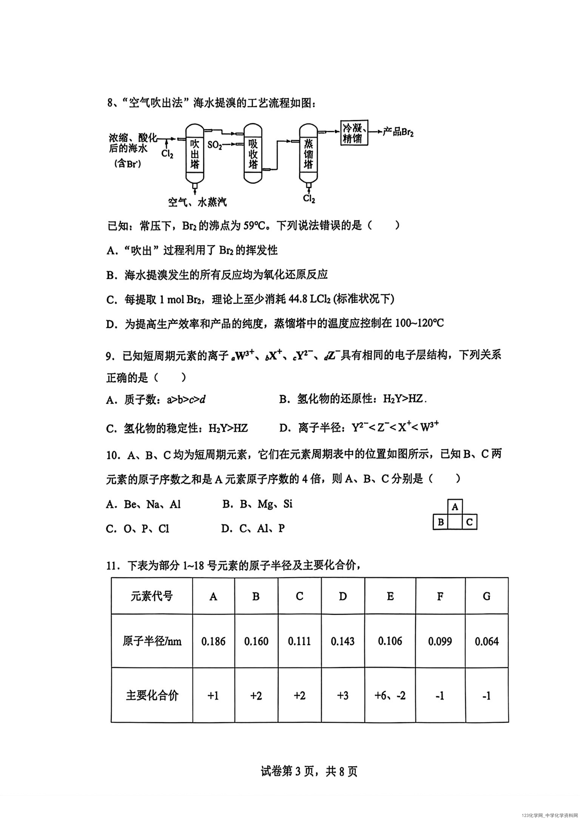 河南省实验中学2026年4月高一年级月考(一)化学试卷含答案