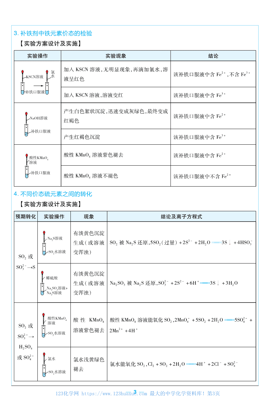 考前重点速记-化学必修第一册LK-金考卷单元双测卷-158925-3