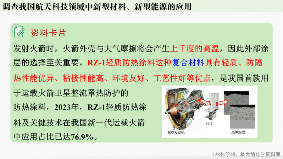 【精品课件】2025年春初中化学九年级下册课件-跨学科实践活动10:调查我国航天科技领域中新型材料、新型能源的应用-15