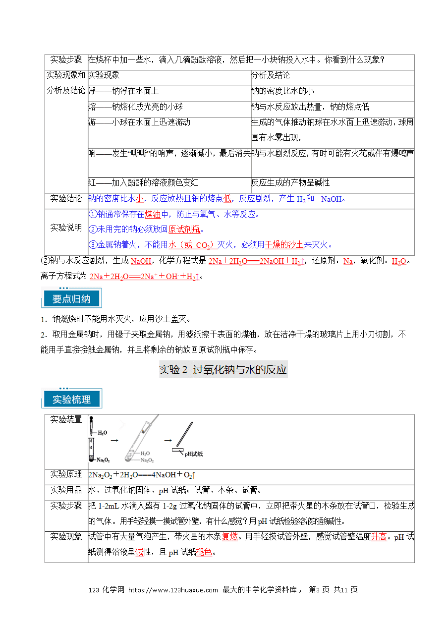 【精品学案】2025年高考化学教材重点实验复习清单专题02 常见金属及其应用(教师版)-3