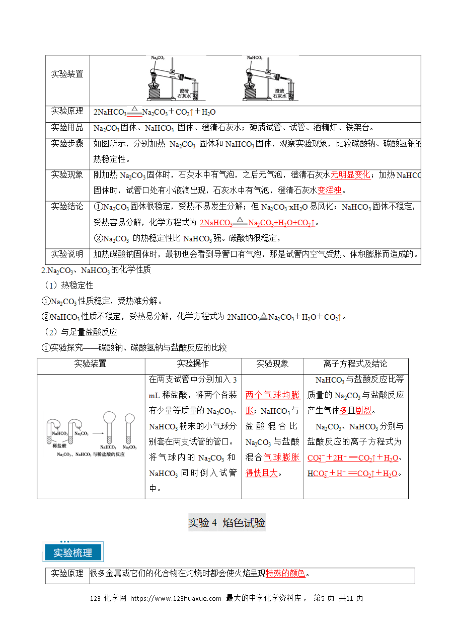 【精品学案】2025年高考化学教材重点实验复习清单专题02 常见金属及其应用(教师版)-5