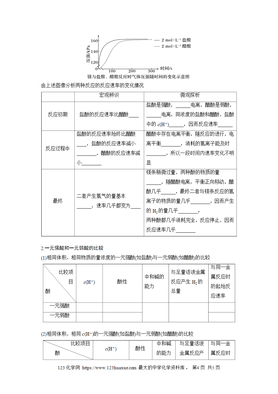 【学案】2025步步高学习笔记高中化学人教版选择性必修2《化学反应原理》第三章 第一节 第2课时电离平衡常数 强酸与弱酸比较word版含答案-4