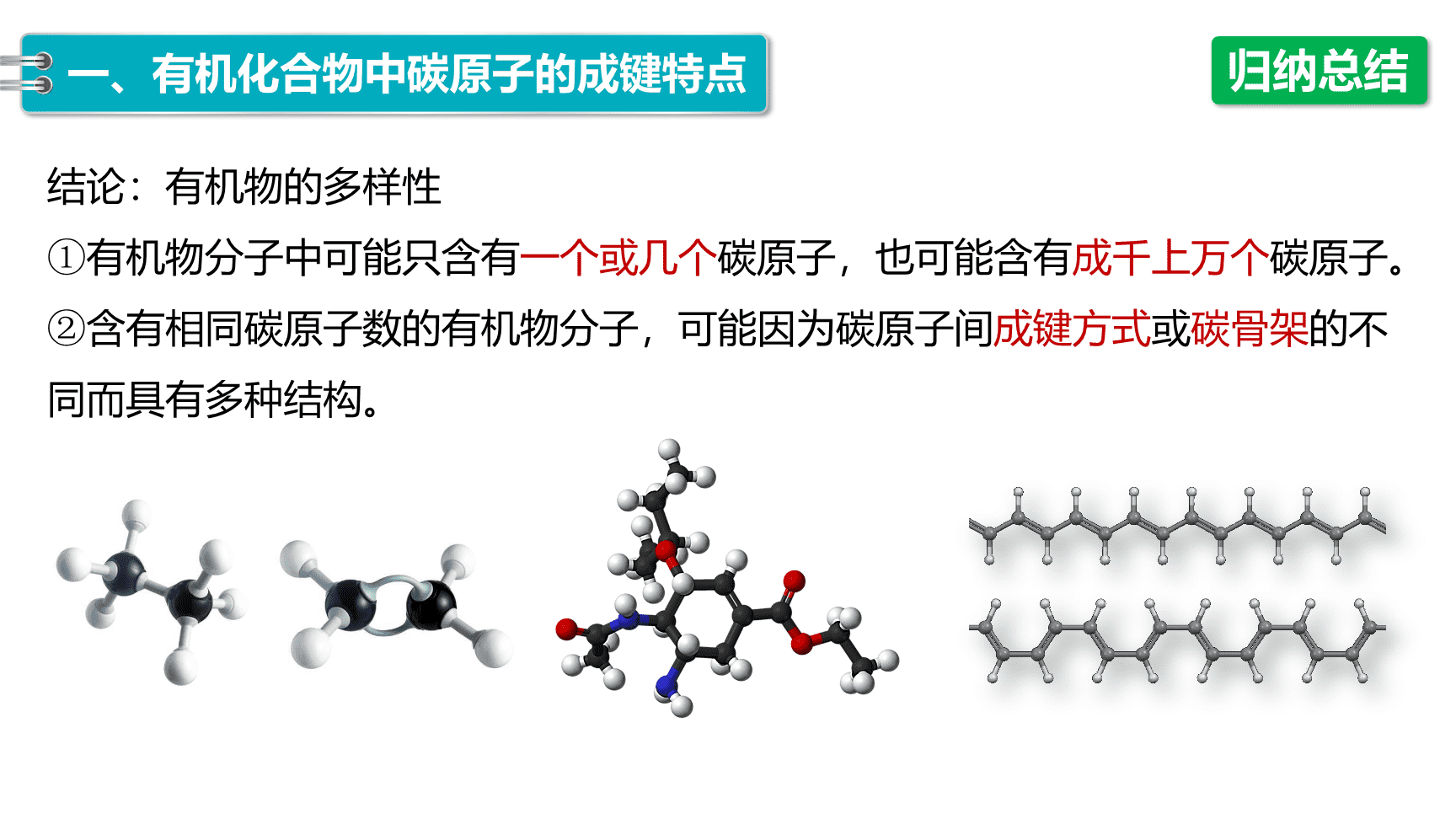 高中化学“同课异构”精品优质课件人教版必修第2册第7章第1节第1课时有机化合物中碳原子的成键特点、烷烃的结构-8
