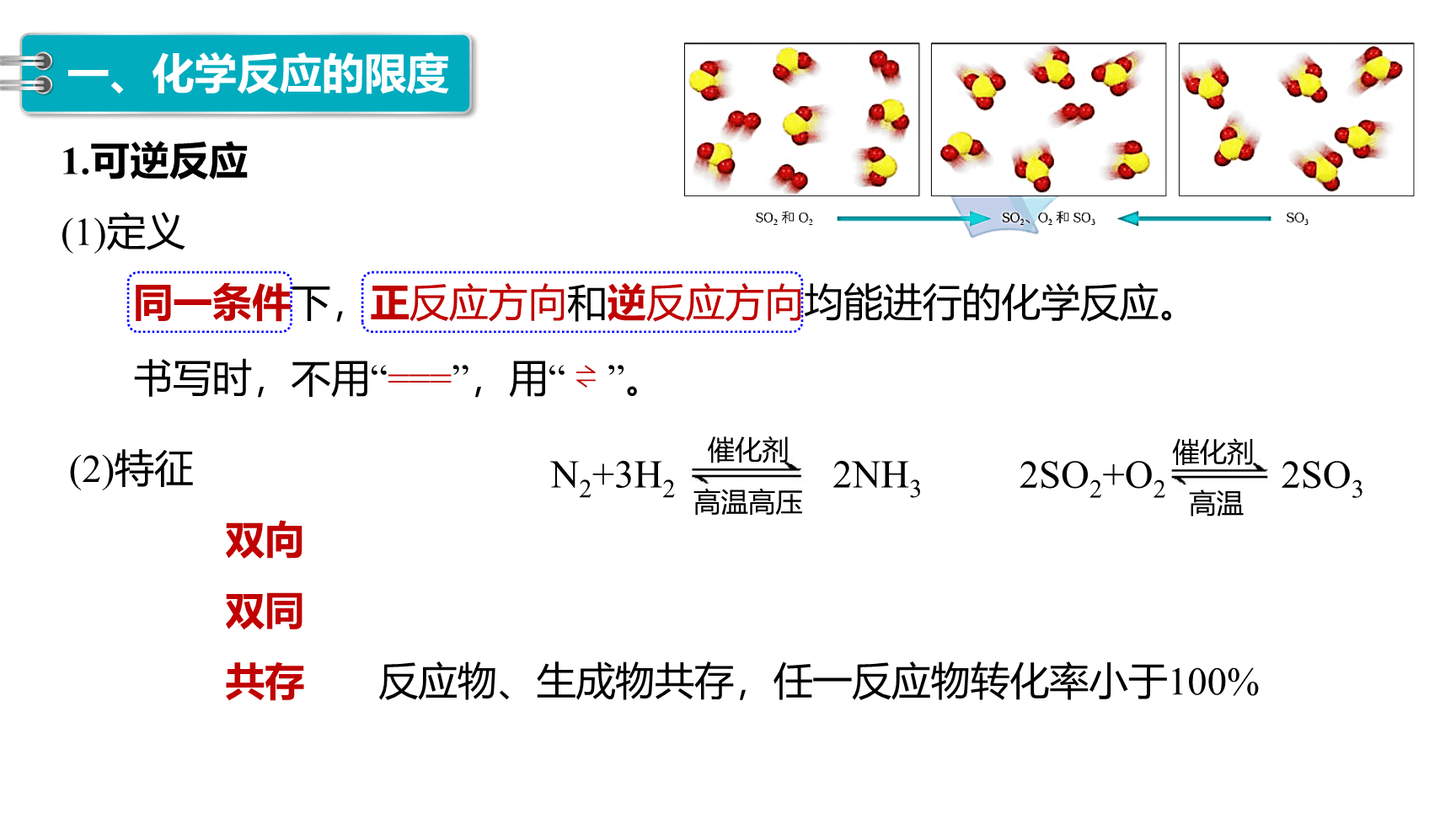 高中化学“同课异构”精品优质课件人教版必修第2册第6章第2节第2课时化学反应的限度 化学反应条件的控制-4