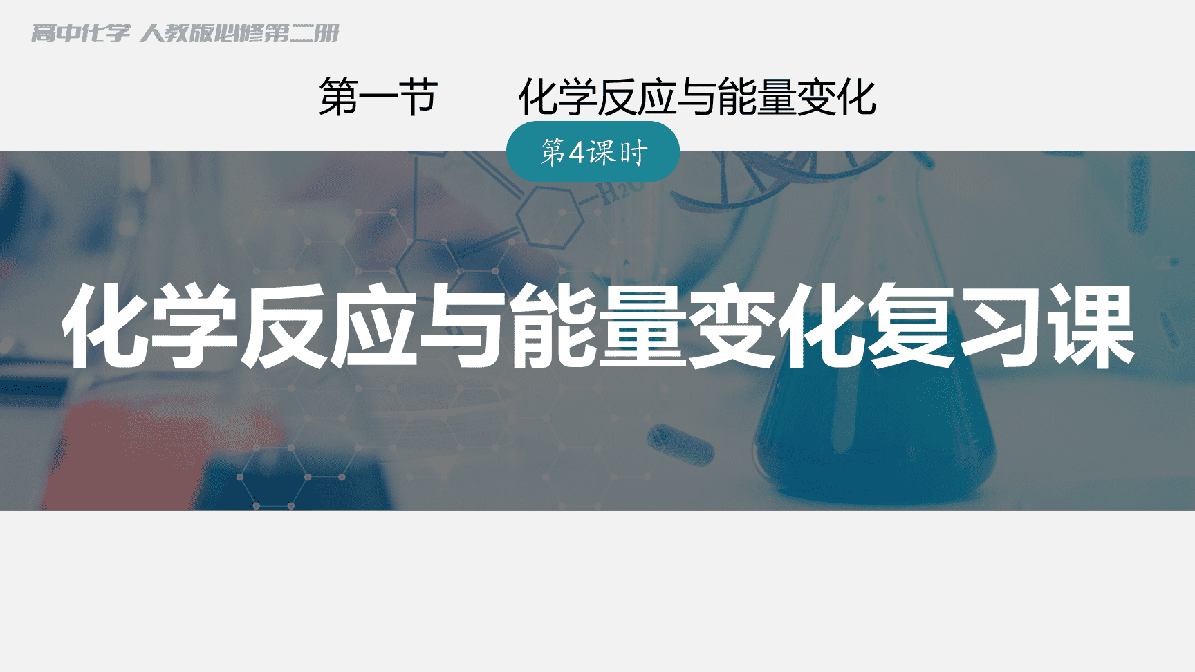 高中化学“同课异构”精品优质课件人教版必修第2册第6章第1节第4课时化学反应与能量变化复习课-1