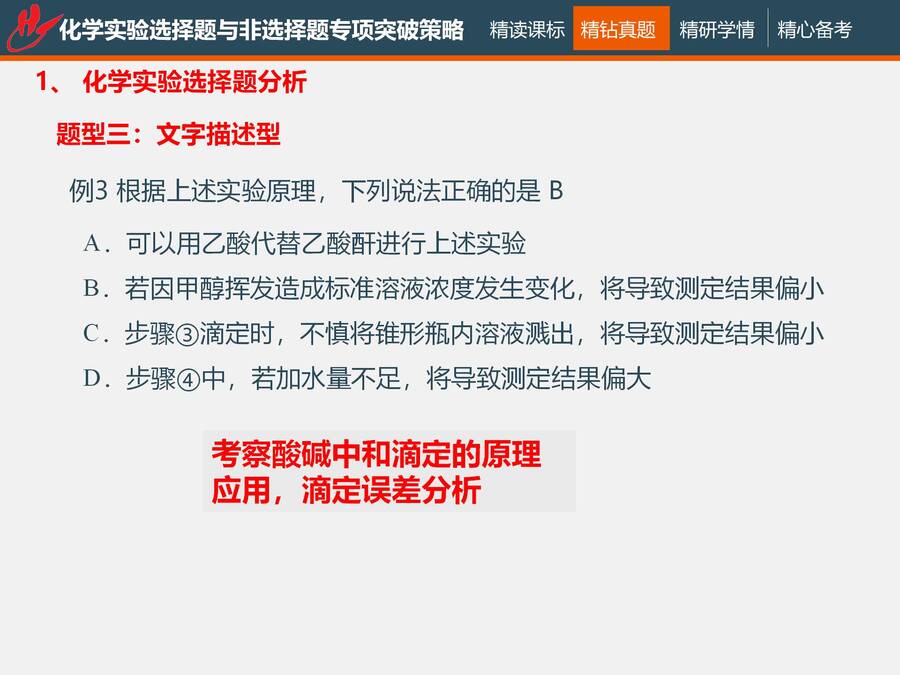 二轮复习 化学实验选择题与非选择题专项突破_21