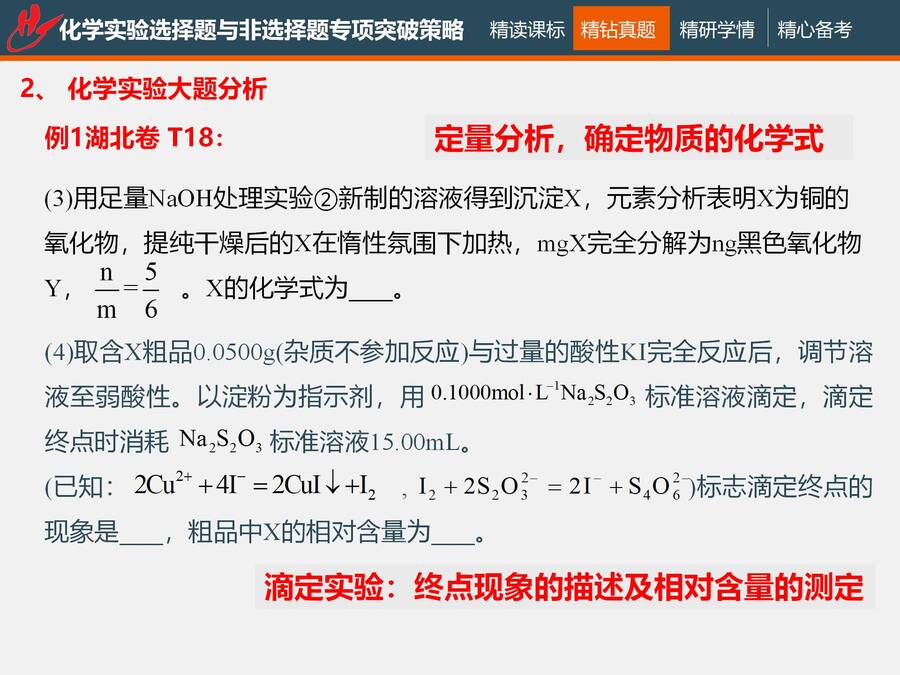 二轮复习 化学实验选择题与非选择题专项突破_28