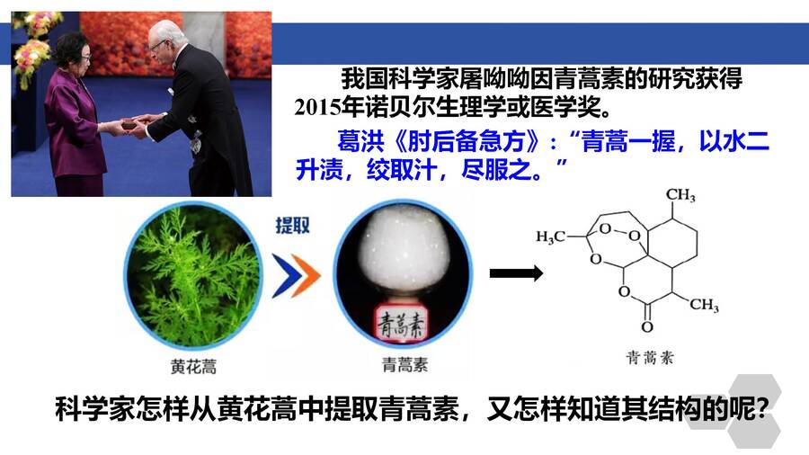 优质课件高三一轮复习有机物的分离与提纯《青蒿素的研究过程》(萃取、蒸馏)_02