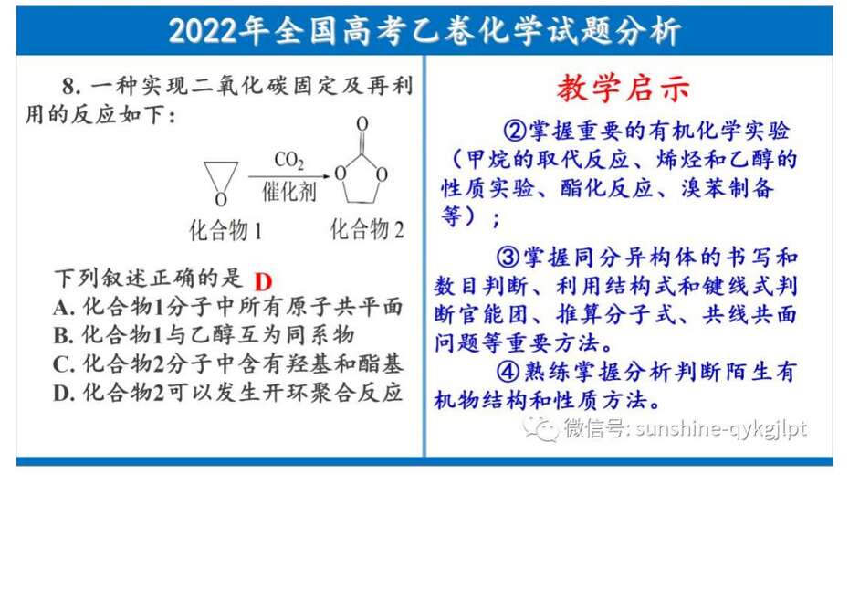 2022高考化学试题分析及教考启示_10