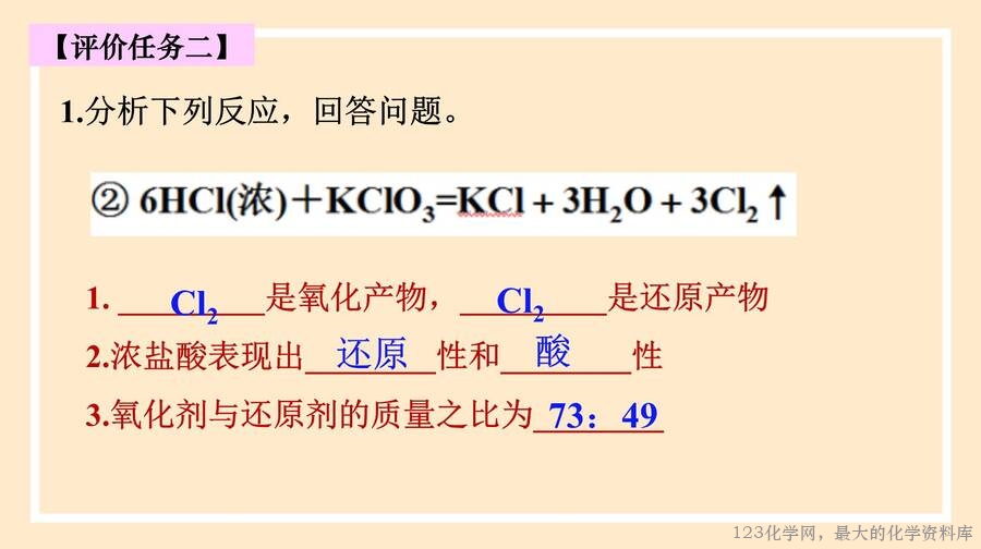 氯气的制备