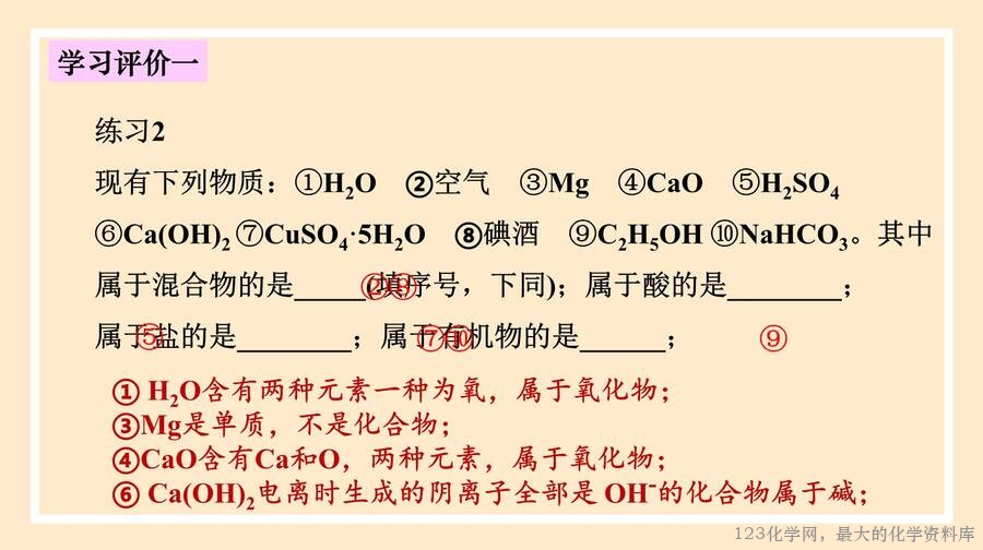 物质的分类