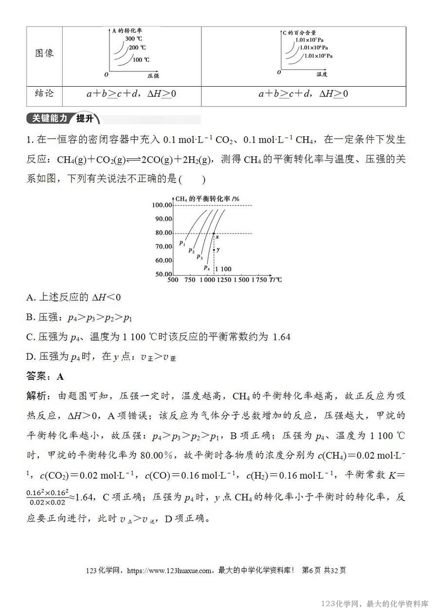 [学案+练习+课件]2026高考化学一轮复习第44讲化学反应速率与化学平衡图像-6