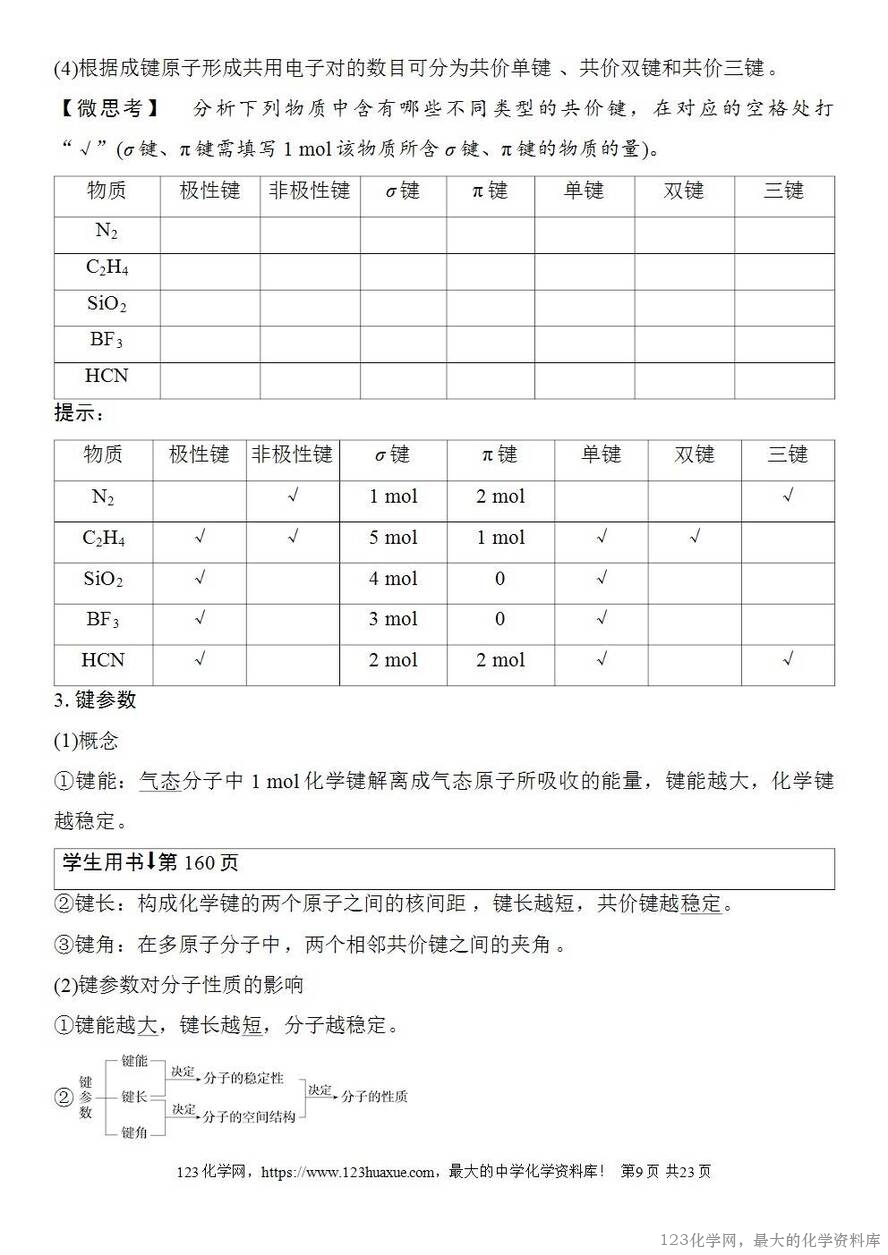 [学案+练习+课件]2026高考化学一轮复习第27讲离子键共价键-9