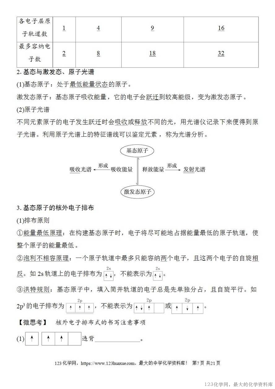 [学案+练习+课件]2026高考化学一轮复习第25讲原子结构核外电子排布-7