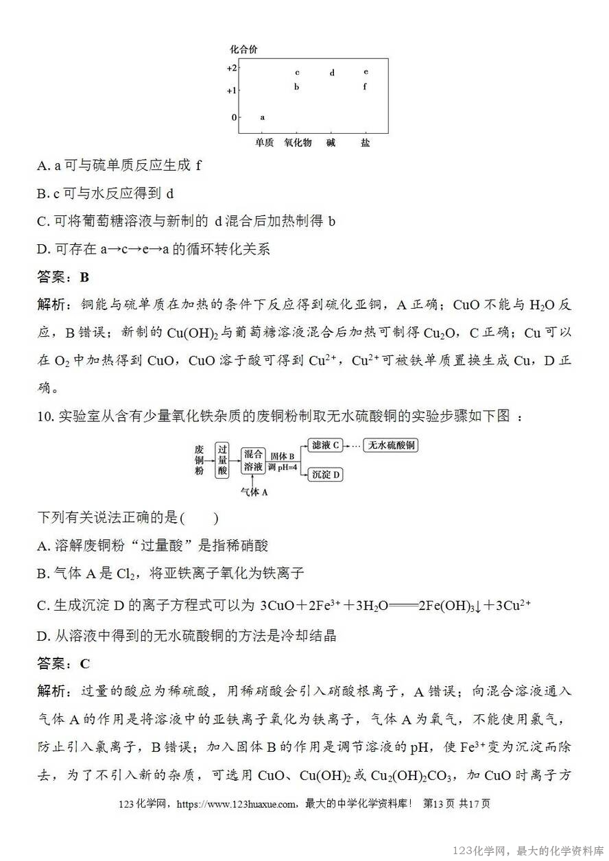 [学案+练习+课件]2026高考化学一轮复习第14讲铜金属材料金属冶炼-13