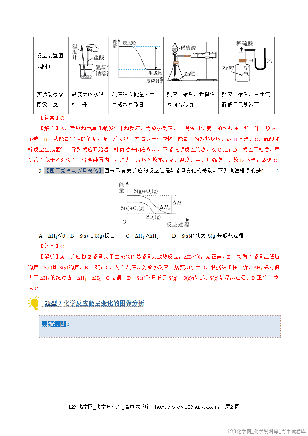 2025~2026学年高二化学上学期期中考试复习考点大串讲专题01化学反应的热效应专项训练教师版 2025~2026学年高二化学上学期期中考试复习考点大串讲专题01化学反应的热效应专项训练教师版
