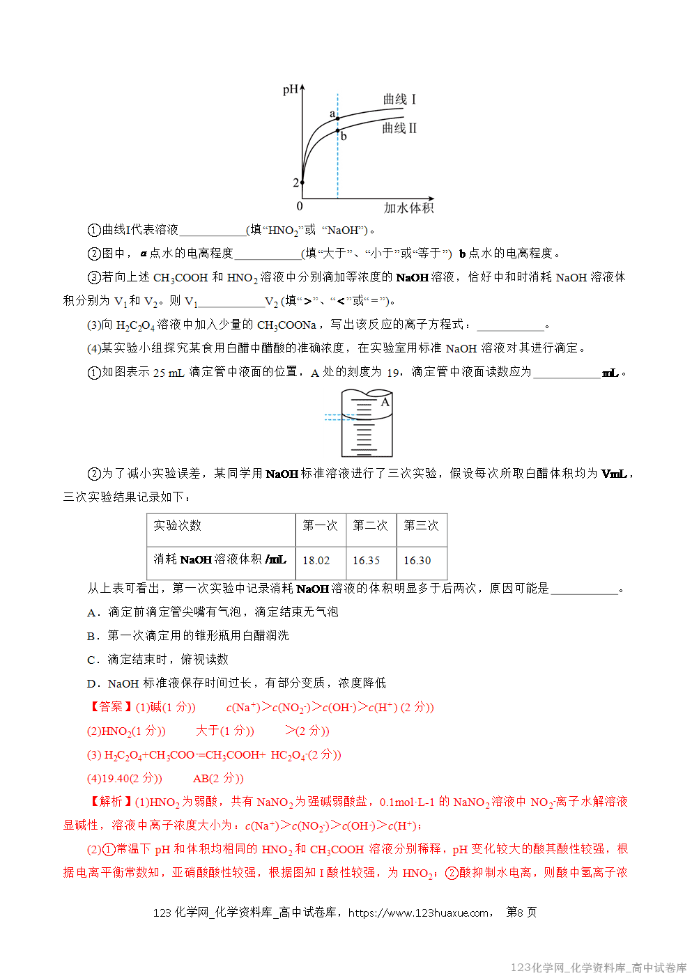 2025~2026学年高二化学上学期期中考试复习考点大串讲仿真卷模拟试卷01(15+4)教师版 2025~2026学年高二化学上学期期中考试复习考点大串讲仿真卷模拟试卷01(15+4)教师版