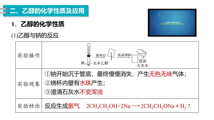【课件】高中化学“同课异构”精品优质课人教版必修第二册第七章 第三节 第1课时 乙醇-11