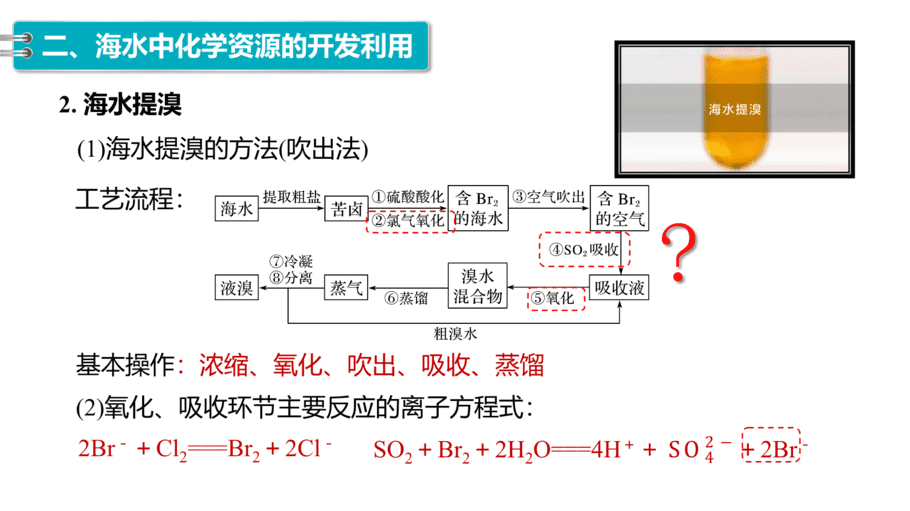 【课件】高中化学“同课异构”精品优质课人教版必修第二册第八章 第一节 第2课时 海水资源的开发利用-11