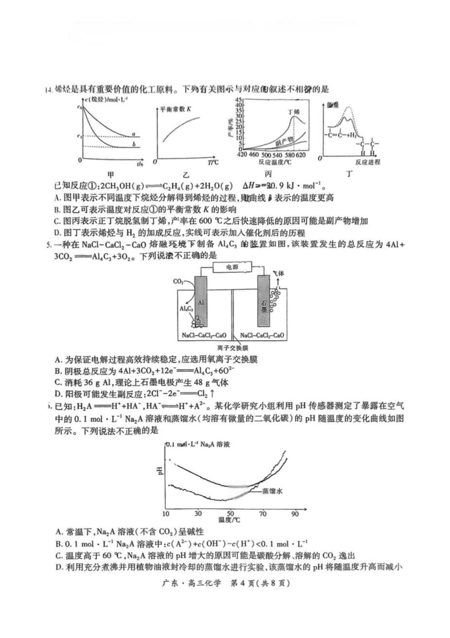 上进联考-2025届广东省高三5月联合测评-化学-4
