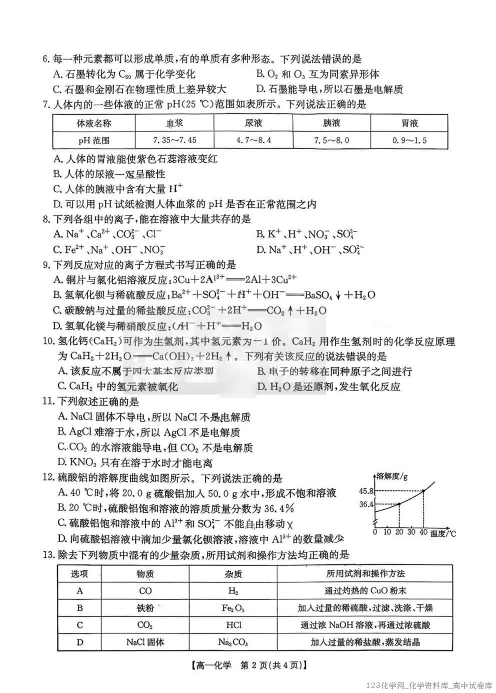 湖南省多校联考2025-2026学年高一上学期10月月考化学试卷含答案